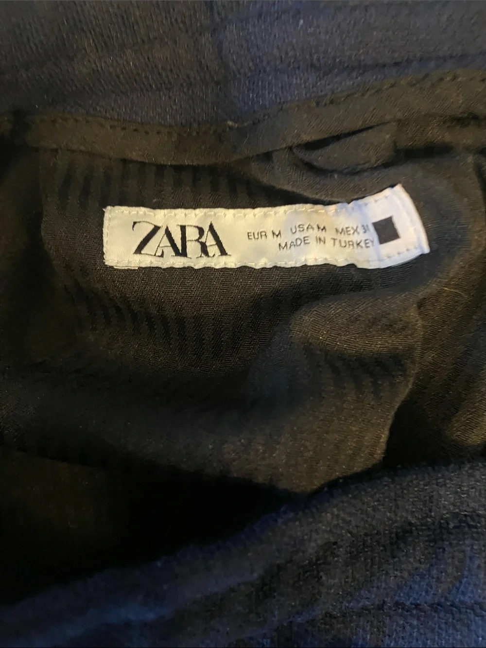 Zara Navy Drawstring Athletic Shorts